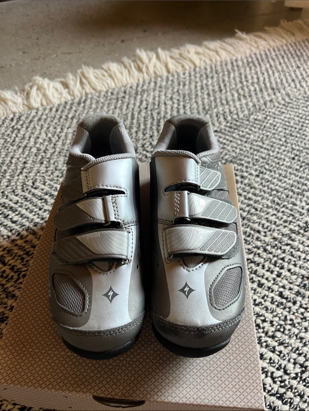 Women’s Specialized clip-in cycling Gray Velcro with Reflective Detail